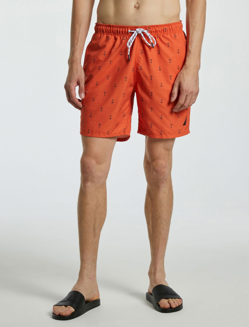 Nautica Erkek Turuncu Desenli Mayo Şort Nautica Erkek Turuncu Desenli Mayo Şort