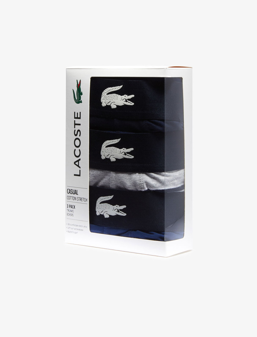 Lacoste Core Erkek Renkli 3'lü Boxer Lacoste Core Erkek Renkli 3'lü Boxer