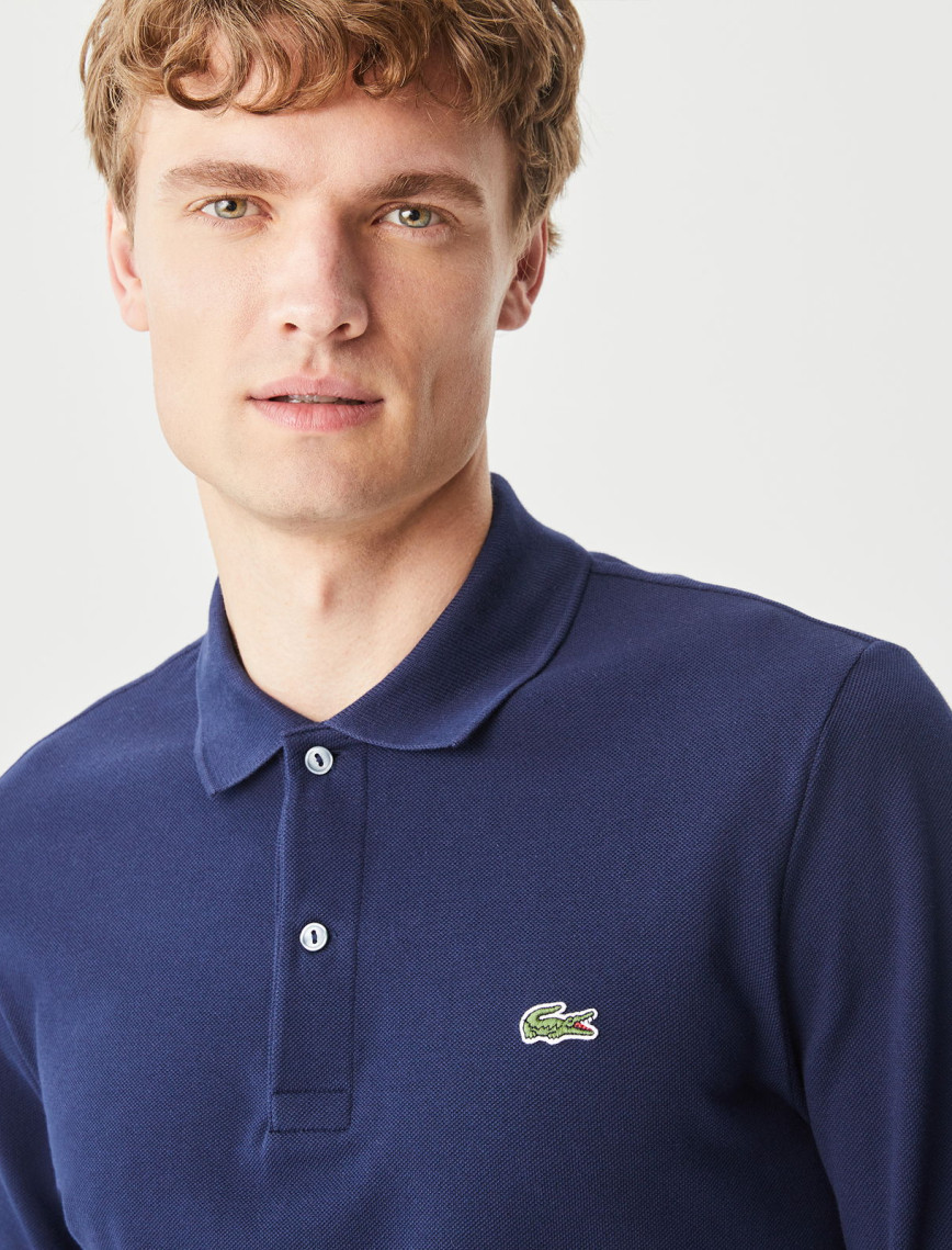 Lacoste Erkek Slim Fit Uzun Kollu Lacivert Polo Lacoste Erkek Slim Fit Uzun Kollu Lacivert Polo