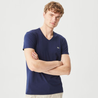 Lacoste Erkek Slim Fit V Yaka Lacivert T-Shirt Lacoste Erkek Slim Fit V Yaka Lacivert T-Shirt
