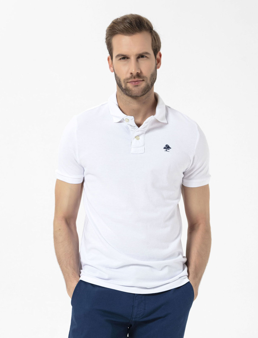 Routefield Patriot Erkek Beyaz Polo Tişört Routefield Patriot Erkek Beyaz Polo Tişört