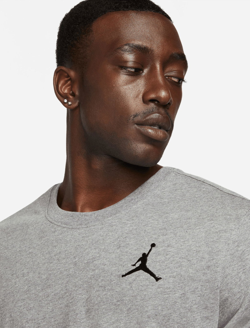 Jordan Jumpman Embroidered Crew Erkek Gri T-Shirt Jordan Jumpman Embroidered Crew Erkek Gri T-Shirt