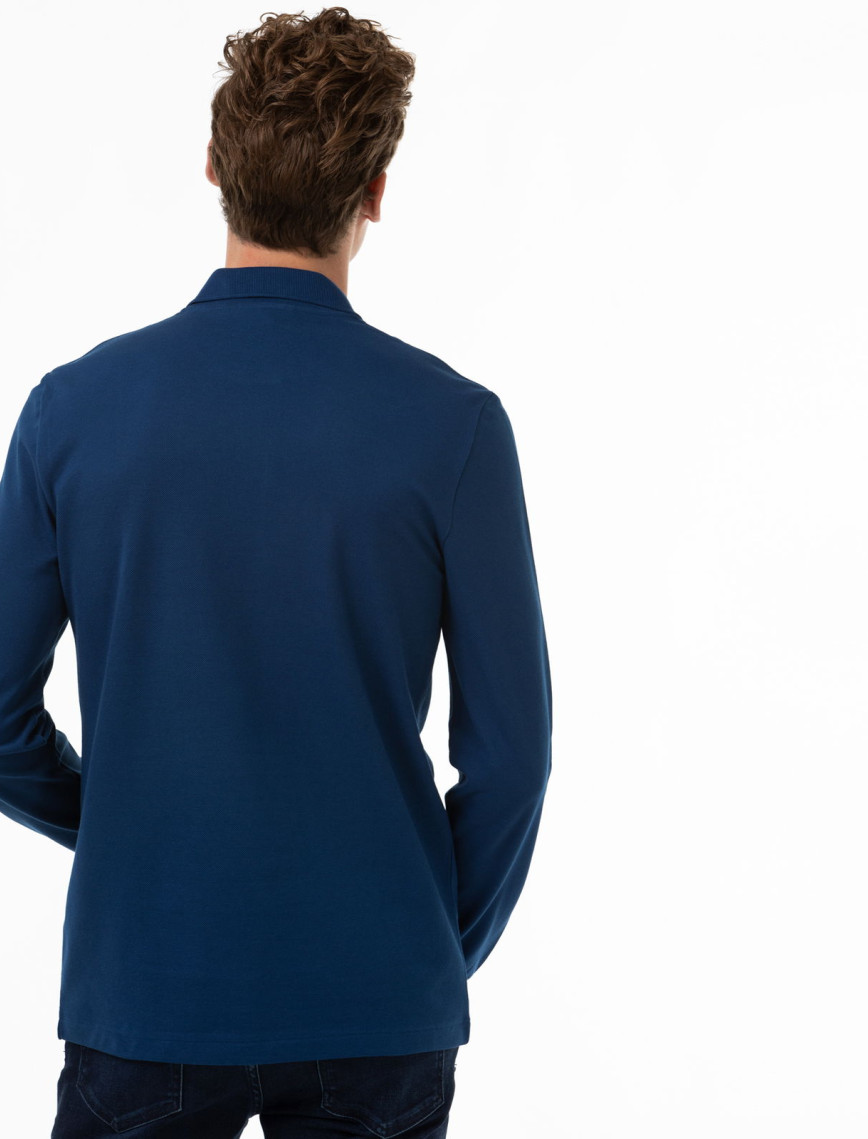 Lacoste L.12.12 Erkek Classic Fit Uzun Kollu Lacivert Polo Lacoste L.12.12 Erkek Classic Fit Uzun Kollu Lacivert Polo