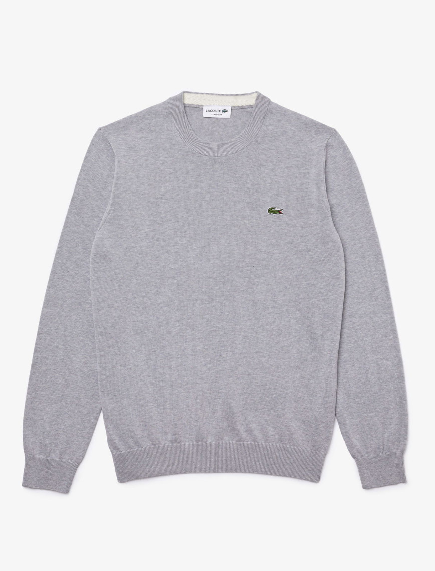 Lacoste Erkek Regular Fit Bisiklet Yaka Organik Pamuk Gri Kazak Lacoste Erkek Regular Fit Bisiklet Yaka Organik Pamuk Gri Kazak