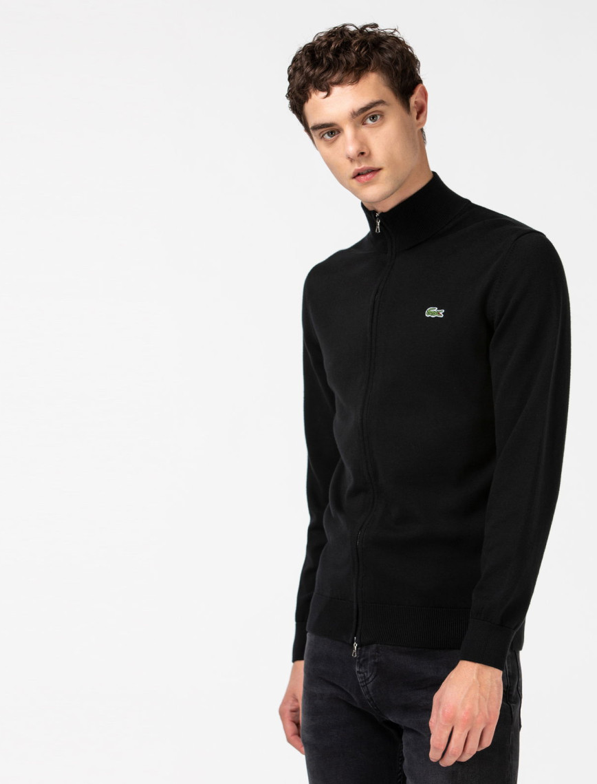 Lacoste Erkek Regular Fit Fermuarlı Organik Pamuk Siyah Hırka Lacoste Erkek Regular Fit Fermuarlı Organik Pamuk Siyah Hırka