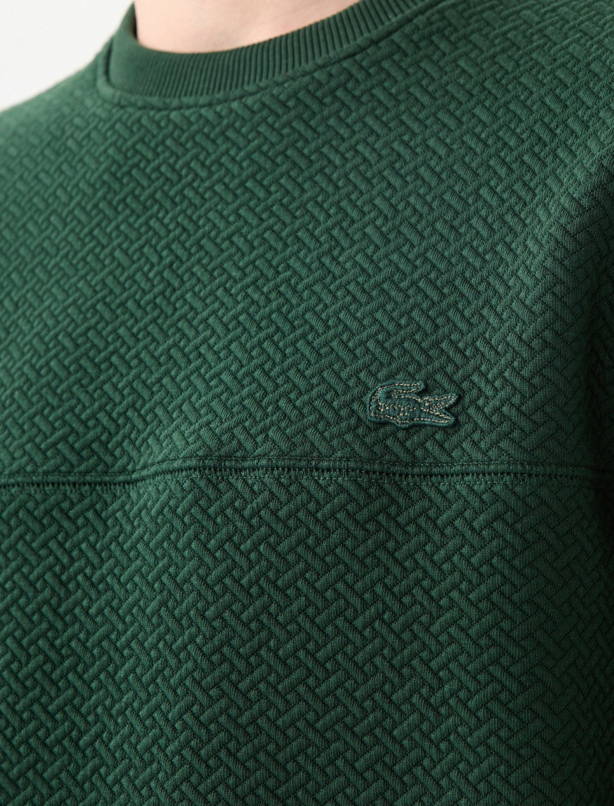 Lacoste Erkek Regular Fit Uzun Kollu Bisiklet Yaka Yeşil T-Shirt Lacoste Erkek Regular Fit Uzun Kollu Bisiklet Yaka Yeşil T-Shirt