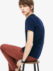 Lacoste Erkek Slim Fit Bisiklet Yaka Lacivert T-Shirt Lacoste Erkek Slim Fit Bisiklet Yaka Lacivert T-Shirt