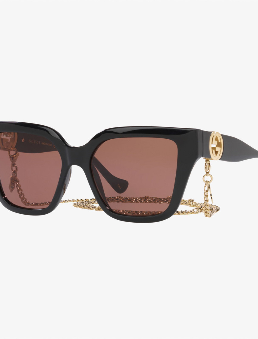 GUCCI Injected Kadın Siyah Güneş Gözlüğü GUCCI Injected Kadın Siyah Güneş Gözlüğü