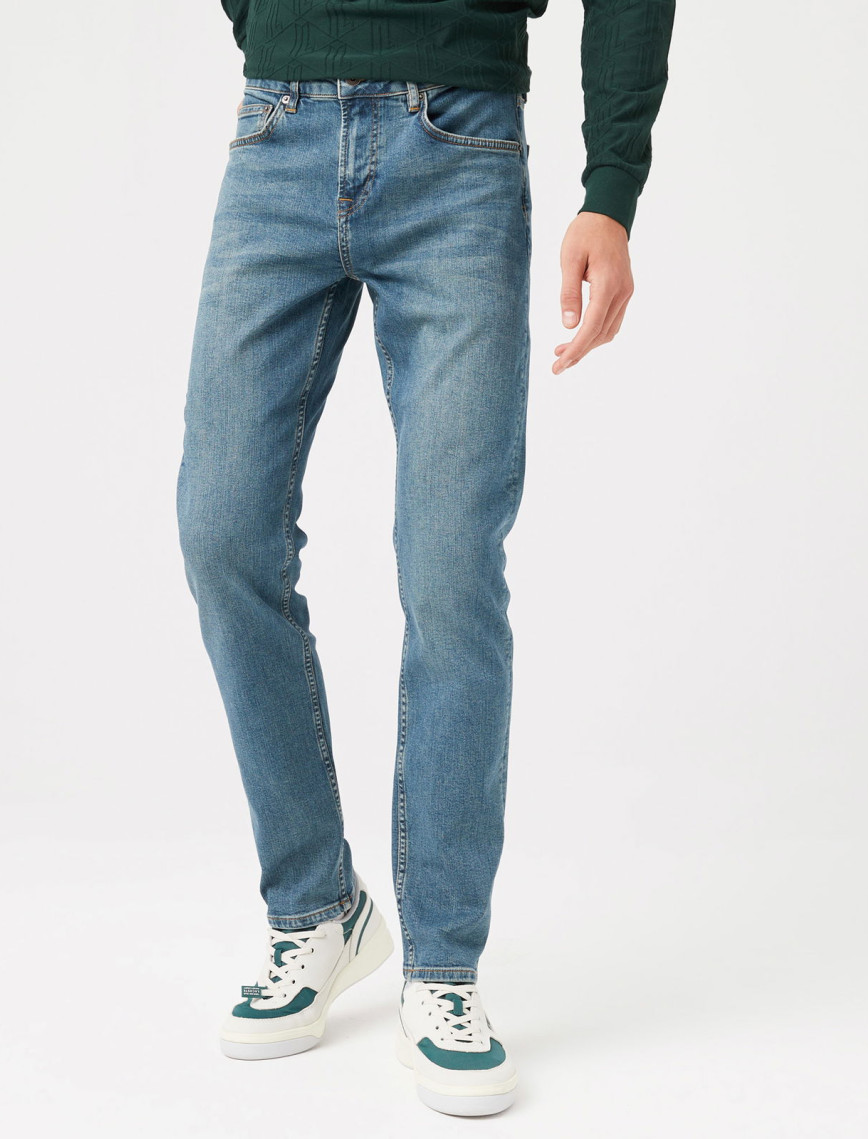 Lacoste Erkek Slim Fit Mavi Jean Pantolon Lacoste Erkek Slim Fit Mavi Jean Pantolon