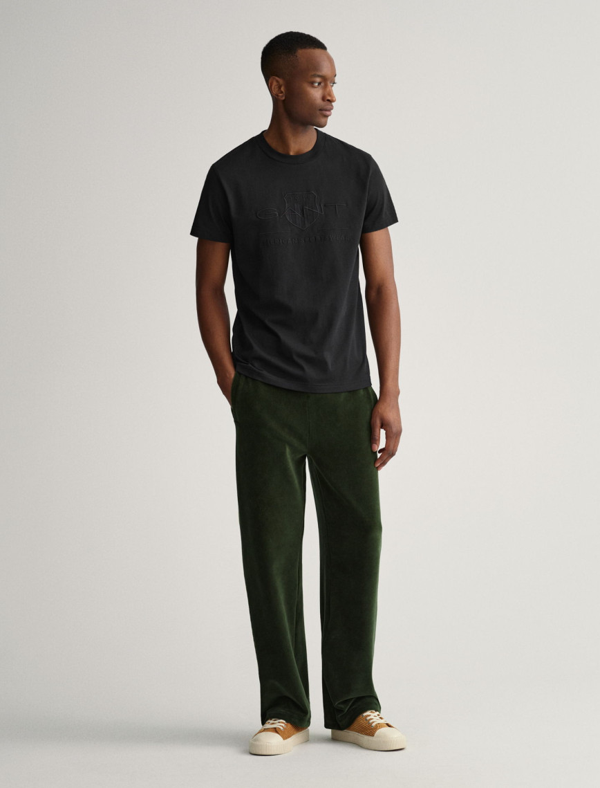 GANT Erkek Siyah Regular Fit Bisiklet Yaka Logolu T-Shirt GANT Erkek Siyah Regular Fit Bisiklet Yaka Logolu T-Shirt