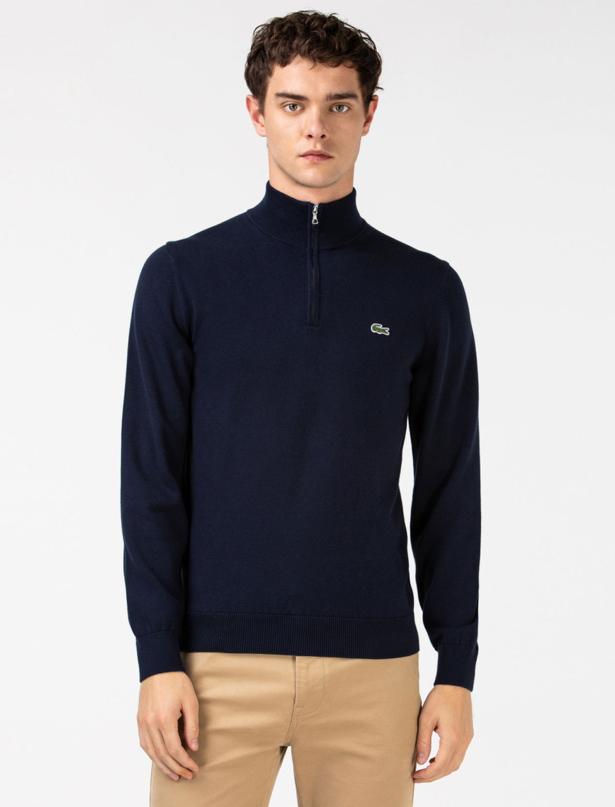 Lacoste Erkek Regular Fit Yarım Fermuarlı Organik Pamuk Haki Kazak Lacoste Erkek Regular Fit Yarım Fermuarlı Organik Pamuk Haki Kazak