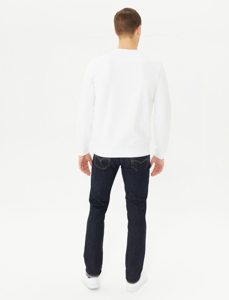 Guess Audley Fleece Erkek Beyaz Sweatshirt Guess Audley Fleece Erkek Beyaz Sweatshirt