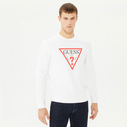 Guess Audley Fleece Erkek Beyaz Sweatshirt Guess Audley Fleece Erkek Beyaz Sweatshirt