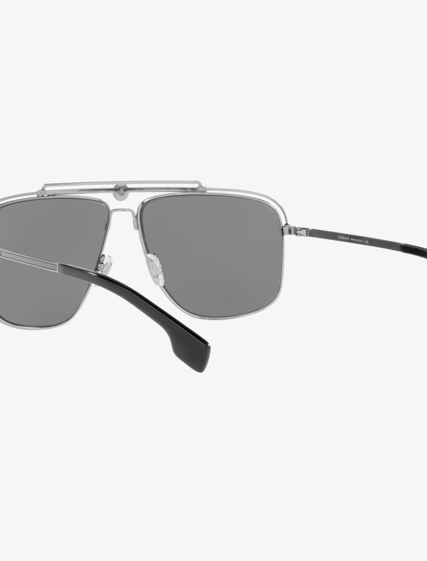 VERSACE Metal Erkek Gri Güneş Gözlüğü VERSACE Metal Erkek Gri Güneş Gözlüğü