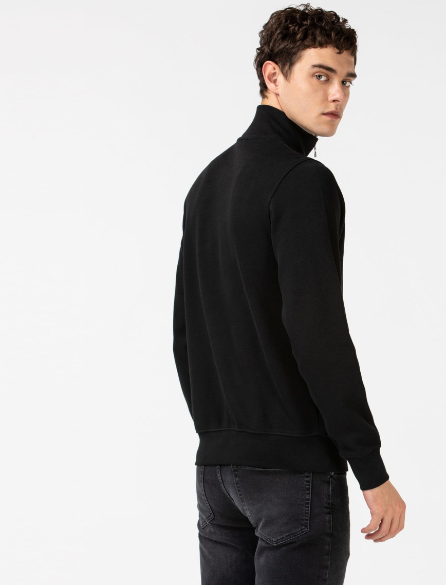 Lacoste Erkek Classic Fit Fermuarlı Siyah Sweatshirt Lacoste Erkek Classic Fit Fermuarlı Siyah Sweatshirt