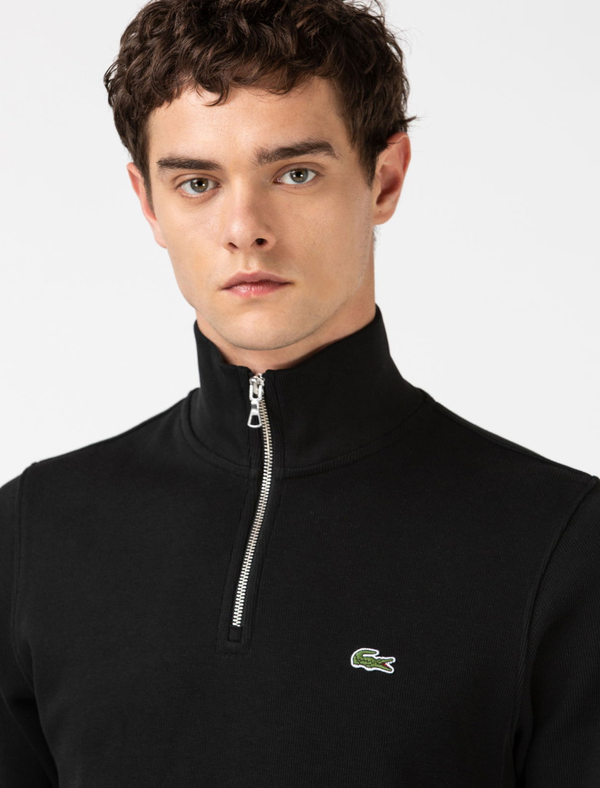 Lacoste Erkek Classic Fit Fermuarlı Siyah Sweatshirt Lacoste Erkek Classic Fit Fermuarlı Siyah Sweatshirt