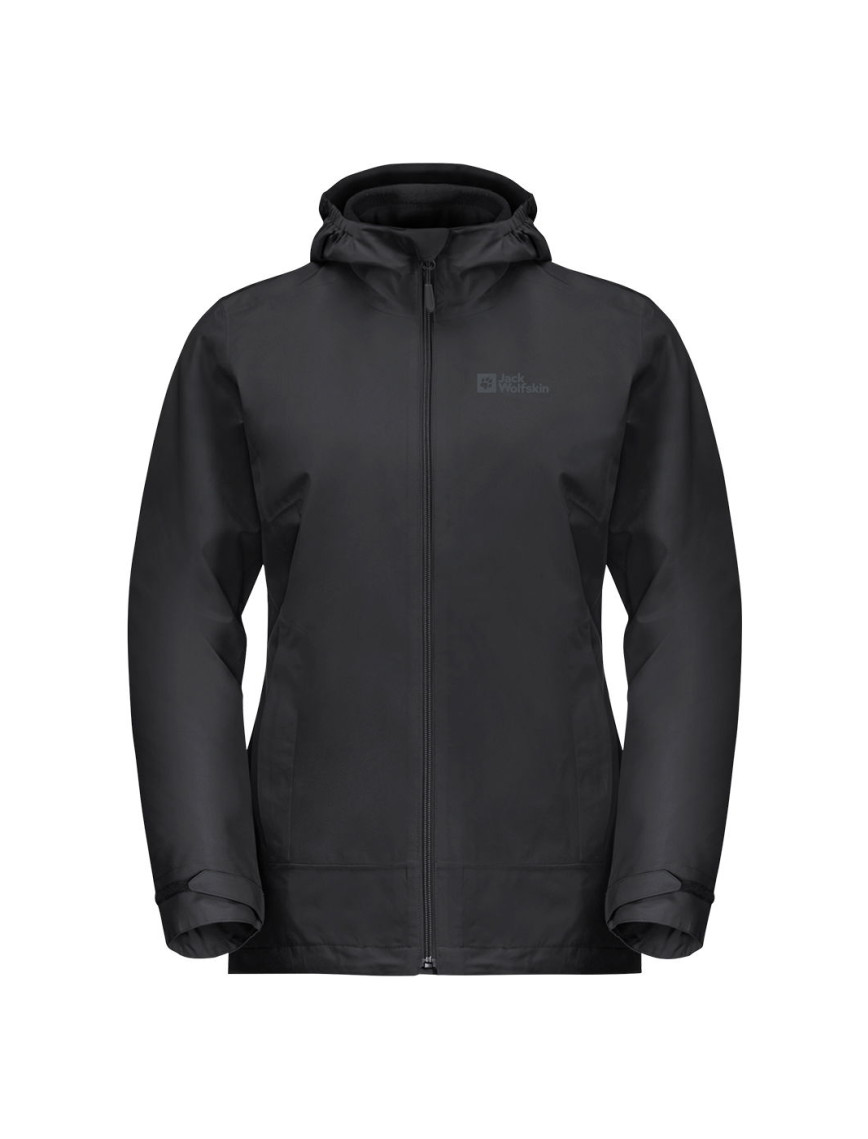 Jack Wolfskin Moonrise 3in1 Kadın Siyah Outdoor Ceketi Jack Wolfskin Moonrise 3in1 Kadın Siyah Outdoor Ceketi