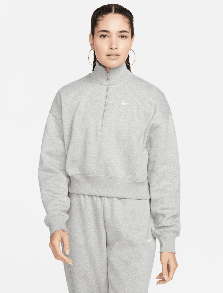 Nike Sportswear Phoenix Fleece Crop Kadın Gri Sweatshirt Nike Sportswear Phoenix Fleece Crop Kadın Gri Sweatshirt