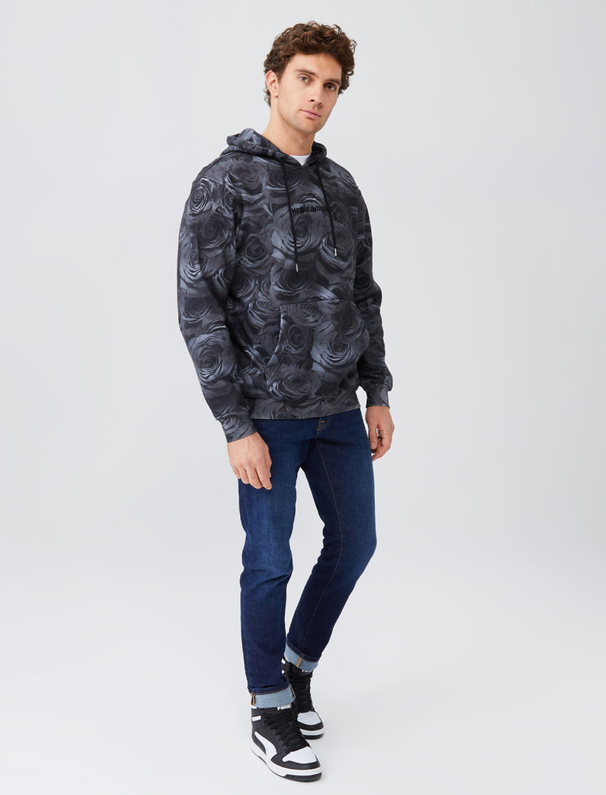 The Hundreds Rosa Erkek Siyah Hoodie The Hundreds Rosa Erkek Siyah Hoodie