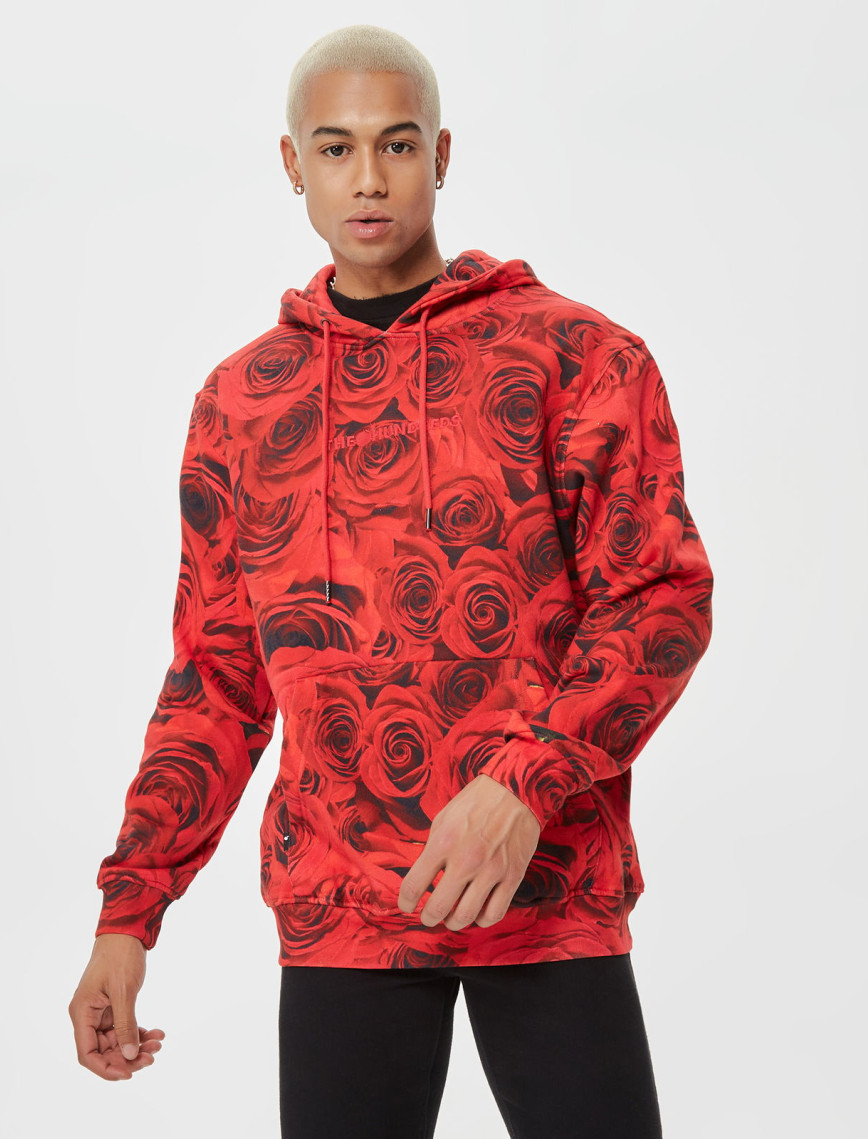 The Hundreds Rosa Erkek Kırmızı Hoodie The Hundreds Rosa Erkek Kırmızı Hoodie