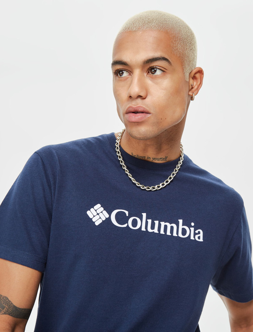 Columbia Basic Big Logo Brushed Erkek Lacivert T-Shirt Columbia Basic Big Logo Brushed Erkek Lacivert T-Shirt