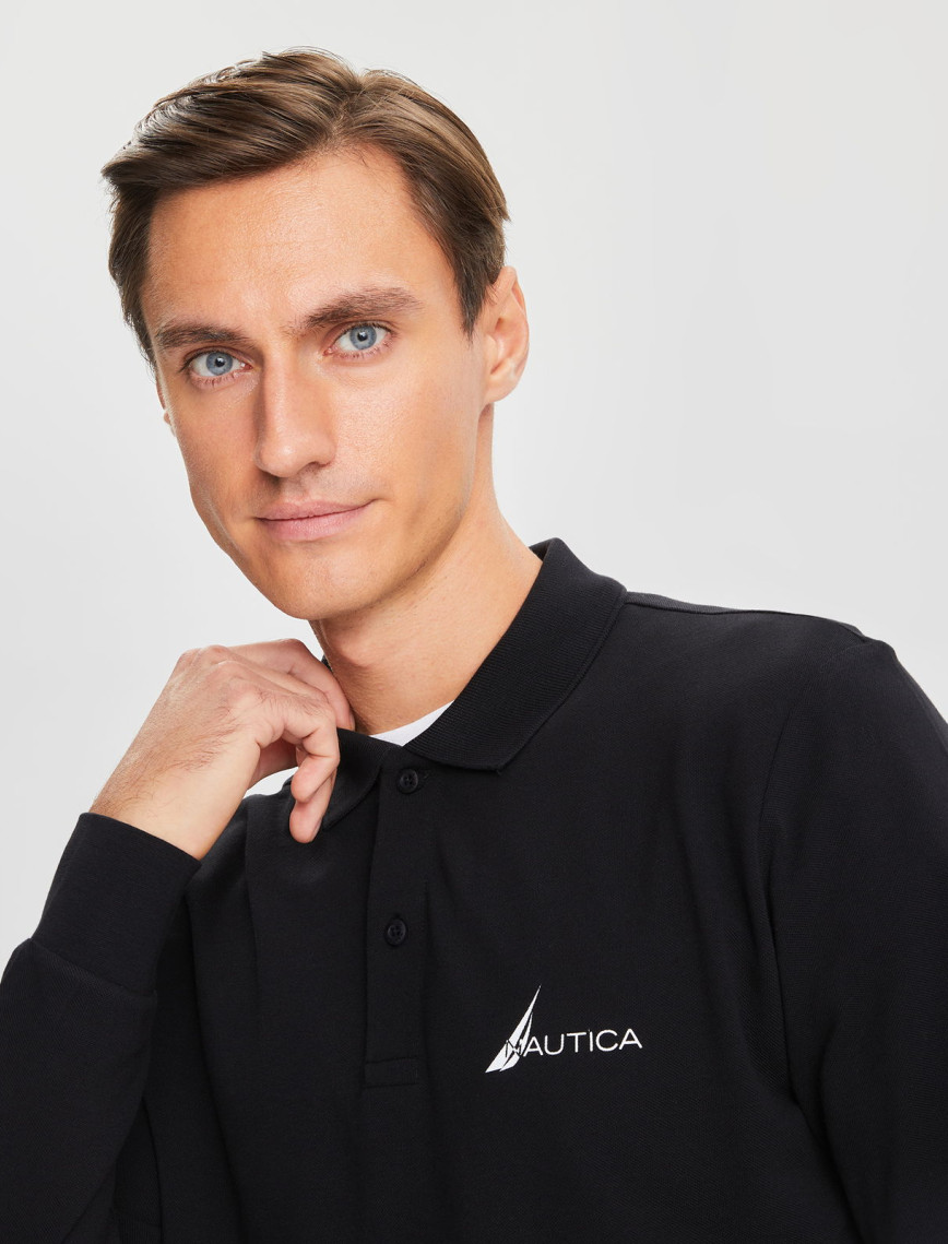 Nautica Erkek Siyah Classic Fit Uzun Kollu Polo Nautica Erkek Siyah Classic Fit Uzun Kollu Polo