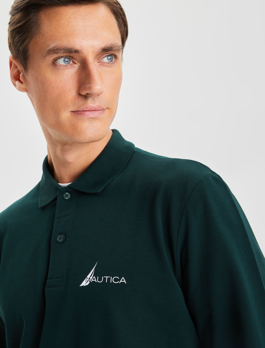 Nautica Erkek Yeşil Classic Fit Uzun Kollu Polo Nautica Erkek Yeşil Classic Fit Uzun Kollu Polo