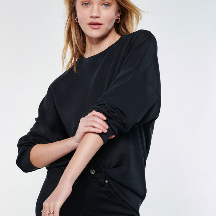 Mavi Lux Touch Siyah Modal Sweatshirt 168837-900