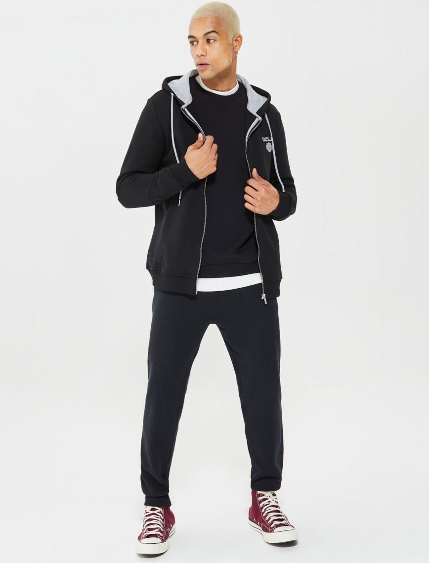 Ucla Hilgard Erkek Siyah Fermuarlı Sweatshirt Ucla Hilgard Erkek Siyah Fermuarlı Sweatshirt