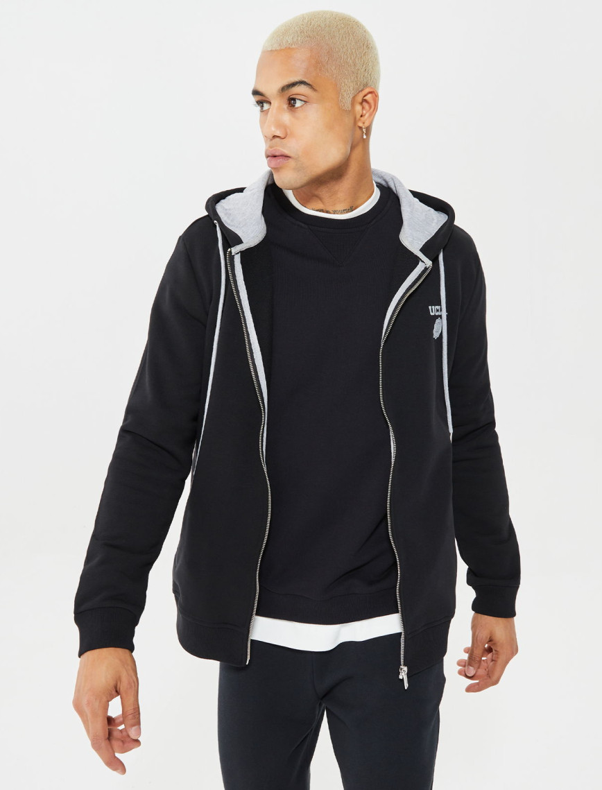 Ucla Hilgard Erkek Siyah Fermuarlı Sweatshirt Ucla Hilgard Erkek Siyah Fermuarlı Sweatshirt