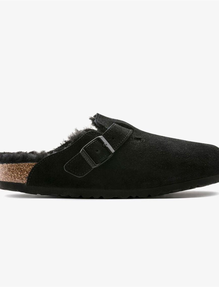 Birkenstock Boston Fell VI Unisex Siyah Terlik Birkenstock Boston Fell VI Unisex Siyah Terlik