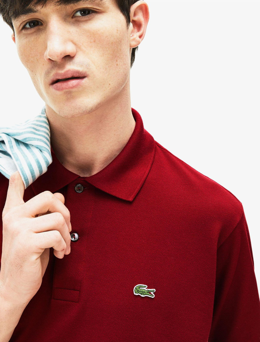 Lacoste L.12.12 Erkek Classic Fit Bordo Polo Lacoste L.12.12 Erkek Classic Fit Bordo Polo