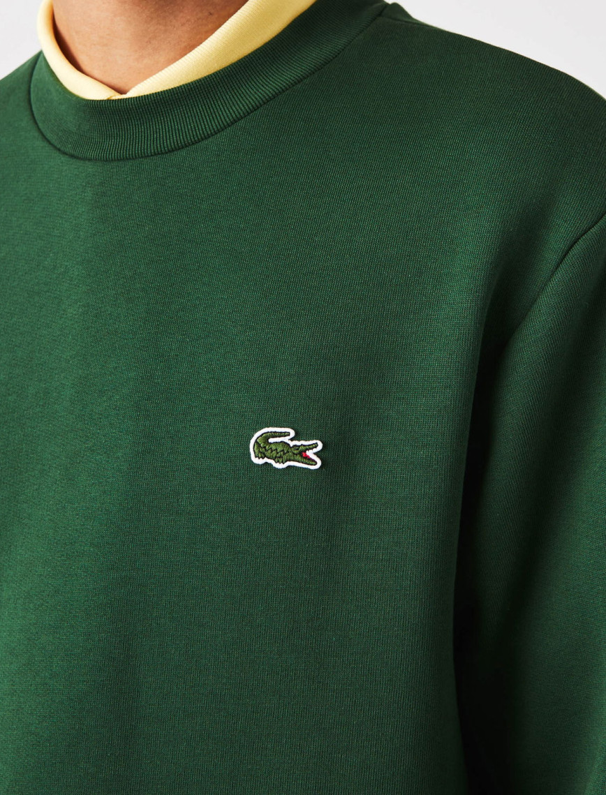 Lacoste Erkek Classic Fit Bisiklet Yaka Yeşil Sweatshirt Lacoste Erkek Classic Fit Bisiklet Yaka Yeşil Sweatshirt