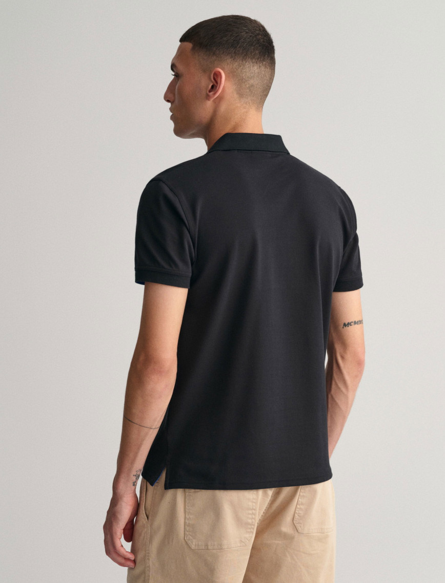 GANT Erkek Siyah Slim Fit Polo GANT Erkek Siyah Slim Fit Polo