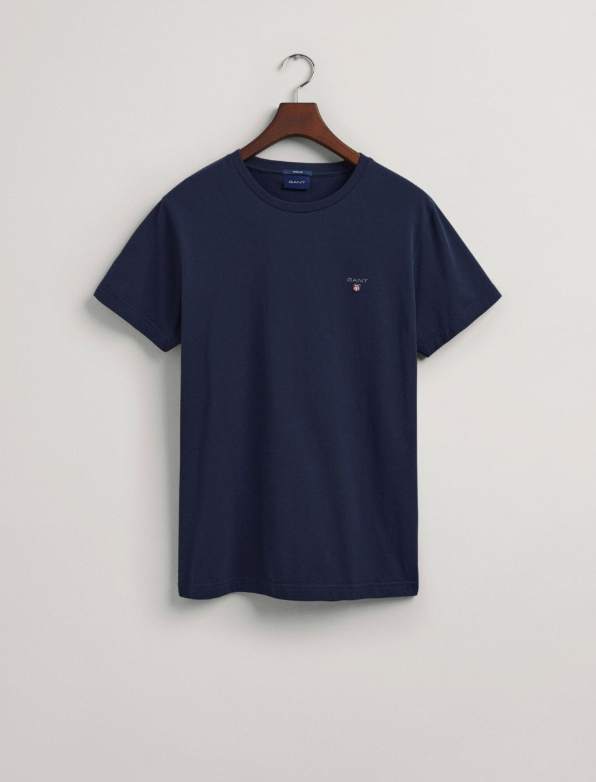 GANT Erkek Lacivert Regular Fit Bisiklet Yaka T-Shirt GANT Erkek Lacivert Regular Fit Bisiklet Yaka T-Shirt