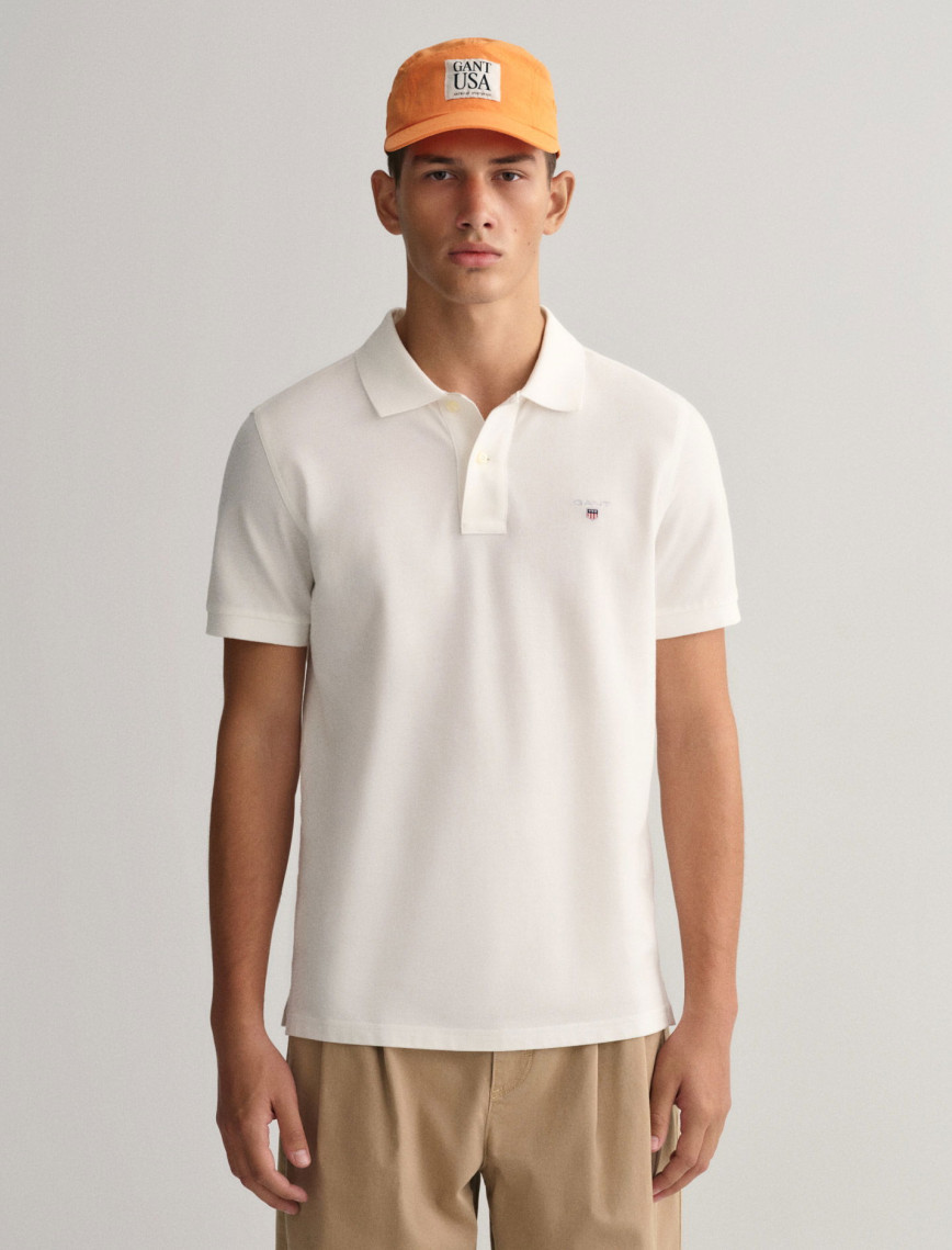 GANT Erkek Beyaz Regular Fit Polo GANT Erkek Beyaz Regular Fit Polo