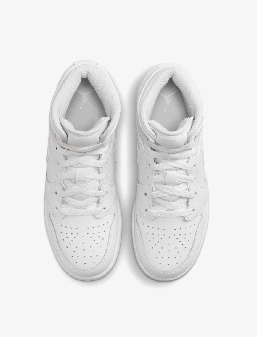 Jordan Air 1 Mid Genç Çocuk Beyaz Spor Ayakkabı Jordan Air 1 Mid Genç Çocuk Beyaz Spor Ayakkabı