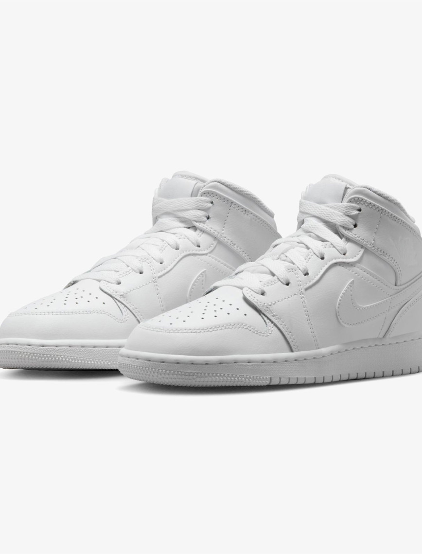 Jordan Air 1 Mid Genç Çocuk Beyaz Spor Ayakkabı Jordan Air 1 Mid Genç Çocuk Beyaz Spor Ayakkabı