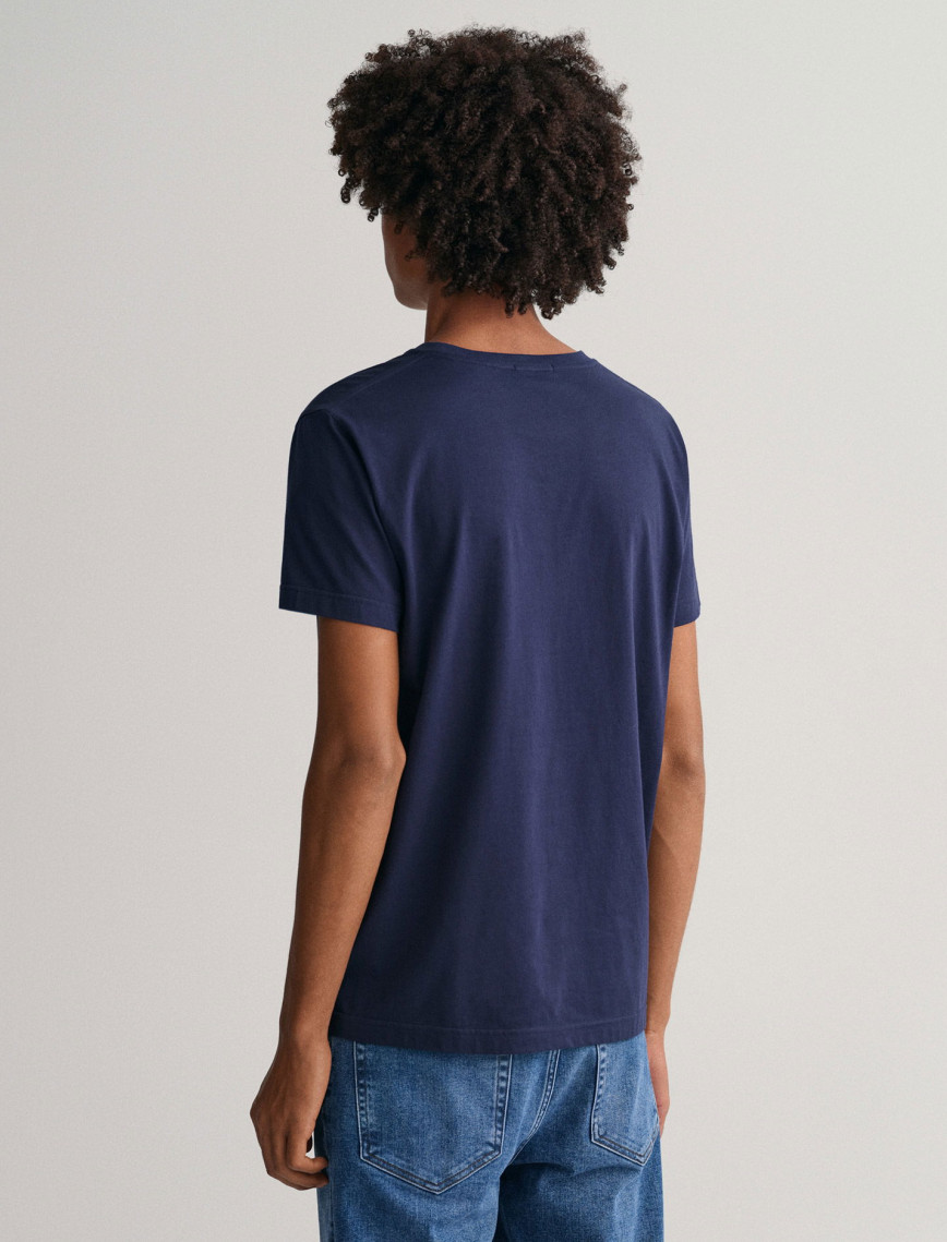 GANT Erkek Lacivert Regular Fit Bisiklet Yaka T-Shirt GANT Erkek Lacivert Regular Fit Bisiklet Yaka T-Shirt
