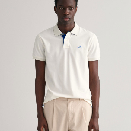 GANT Erkek Krem Slim Fit Polo GANT Erkek Krem Slim Fit Polo