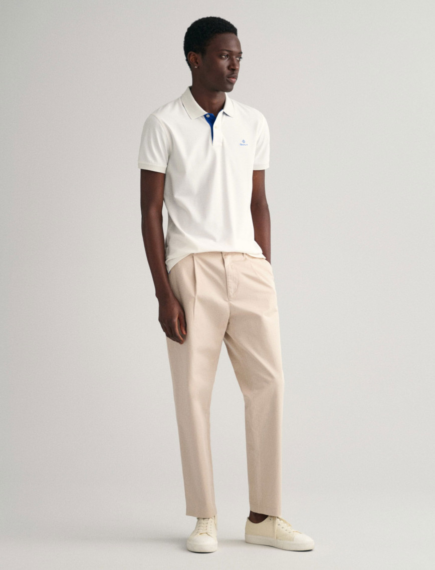 GANT Erkek Krem Slim Fit Polo GANT Erkek Krem Slim Fit Polo