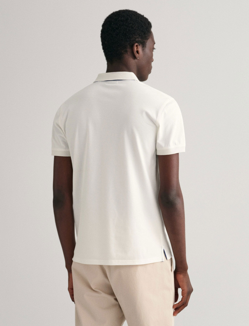 GANT Erkek Krem Slim Fit Polo GANT Erkek Krem Slim Fit Polo