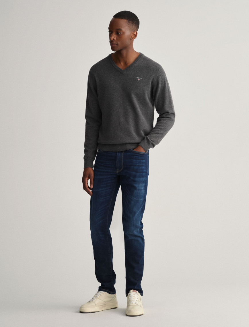 GANT Erkek Lacivert Extra Slim Fit Jean Pantolon GANT Erkek Lacivert Extra Slim Fit Jean Pantolon