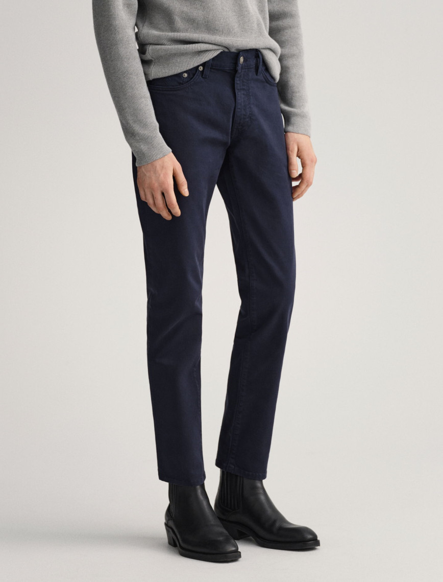 GANT Erkek Lacivert Slim Fit Hayes Pantolon GANT Erkek Lacivert Slim Fit Hayes Pantolon