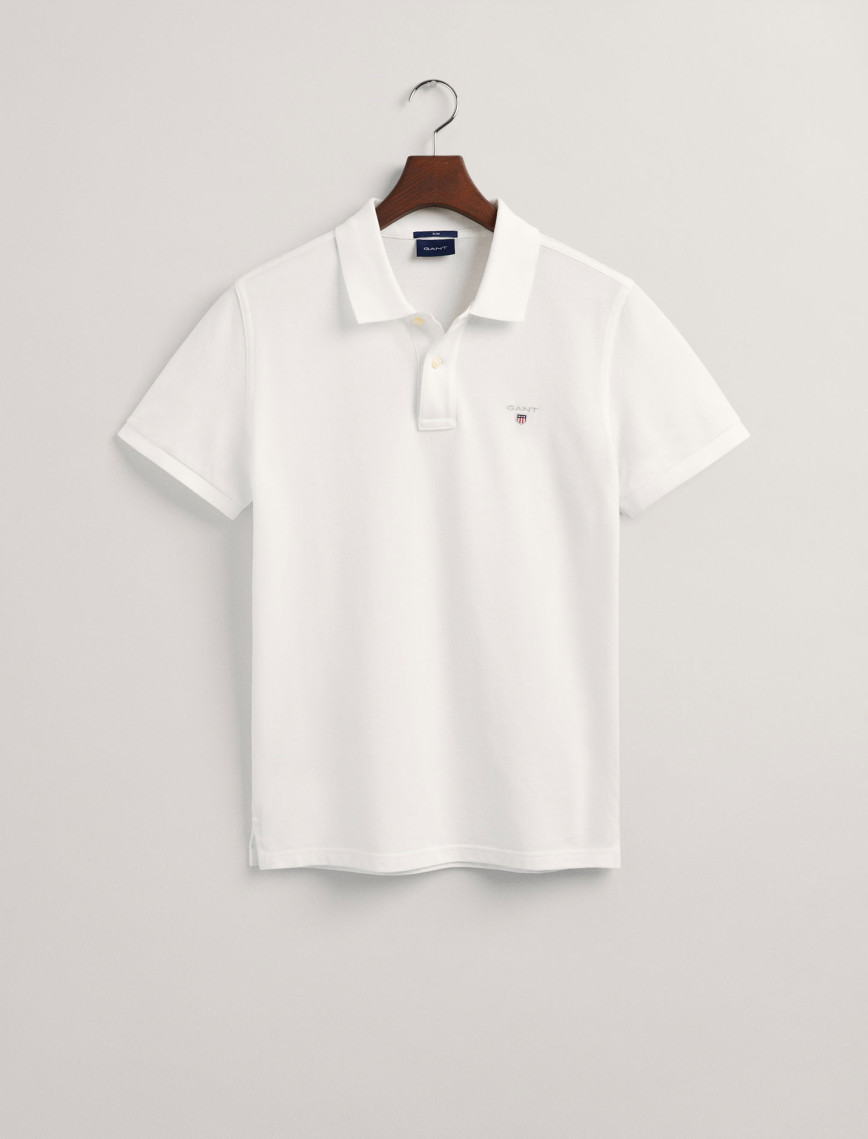 GANT Erkek Beyaz Slim Fit Polo GANT Erkek Beyaz Slim Fit Polo