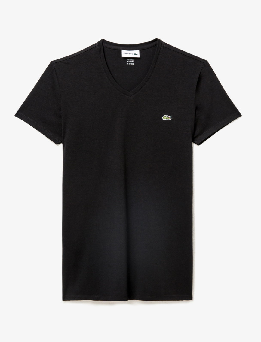 Lacoste Erkek Slim Fit V Yaka Siyah T-Shirt Lacoste Erkek Slim Fit V Yaka Siyah T-Shirt
