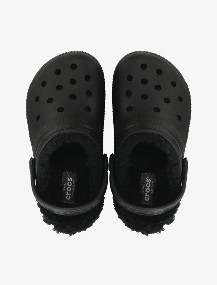 Crocs Classic Lined Clog Çocuk Siyah Terlik