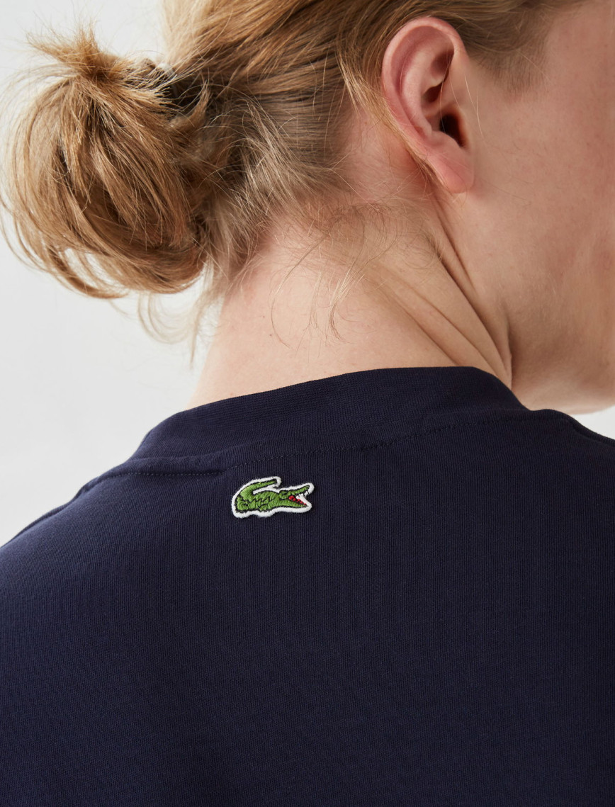 Lacoste Erkek Relaxed Fit Bisiklet Yaka Baskılı Lacivert T-Shirt Lacoste Erkek Relaxed Fit Bisiklet Yaka Baskılı Lacivert T-Shirt