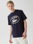 Lacoste Erkek Relaxed Fit Bisiklet Yaka Baskılı Lacivert T-Shirt Lacoste Erkek Relaxed Fit Bisiklet Yaka Baskılı Lacivert T-Shirt