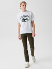 Lacoste Erkek Relaxed Fit Bisiklet Yaka Baskılı Beyaz T-Shirt Lacoste Erkek Relaxed Fit Bisiklet Yaka Baskılı Beyaz T-Shirt
